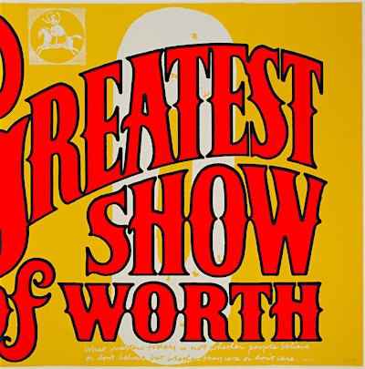g  o   greatest show of worth